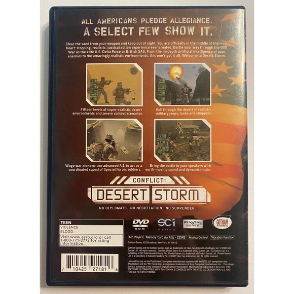 PlayStation 2 PS2 Greatest Hits Conflict: Desert Storm Complete Video Game - Picture 2 of 3